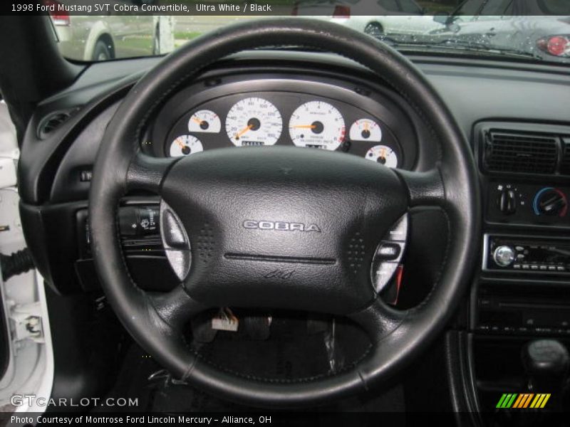 Ultra White / Black 1998 Ford Mustang SVT Cobra Convertible