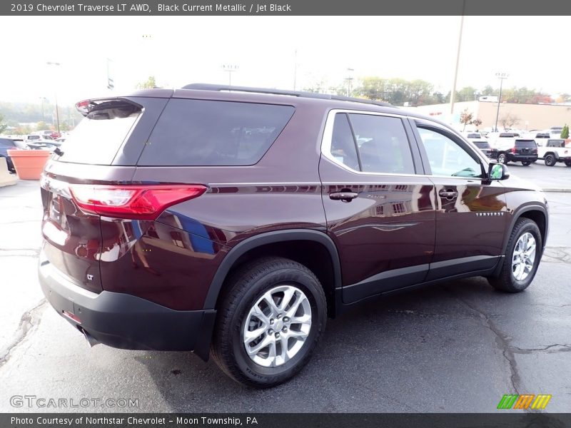 Black Current Metallic / Jet Black 2019 Chevrolet Traverse LT AWD