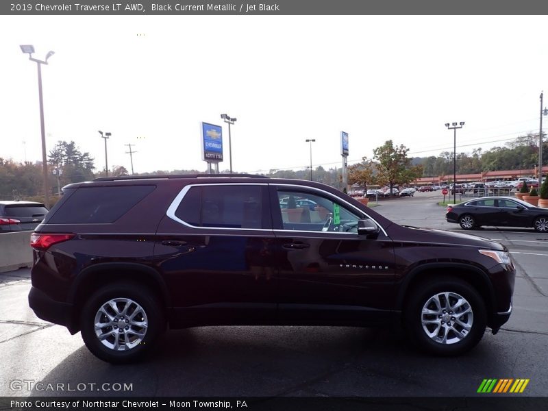 Black Current Metallic / Jet Black 2019 Chevrolet Traverse LT AWD