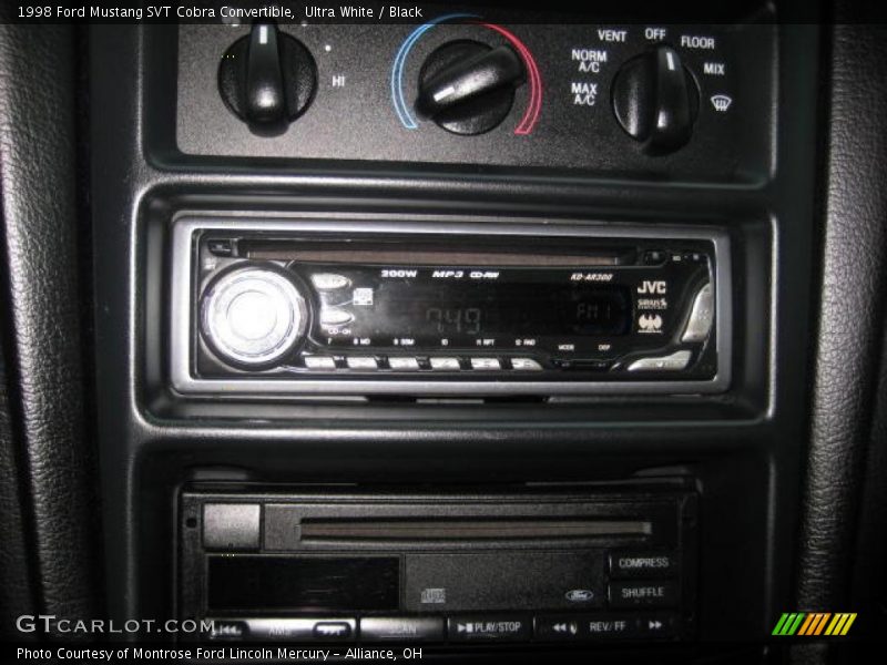 Ultra White / Black 1998 Ford Mustang SVT Cobra Convertible