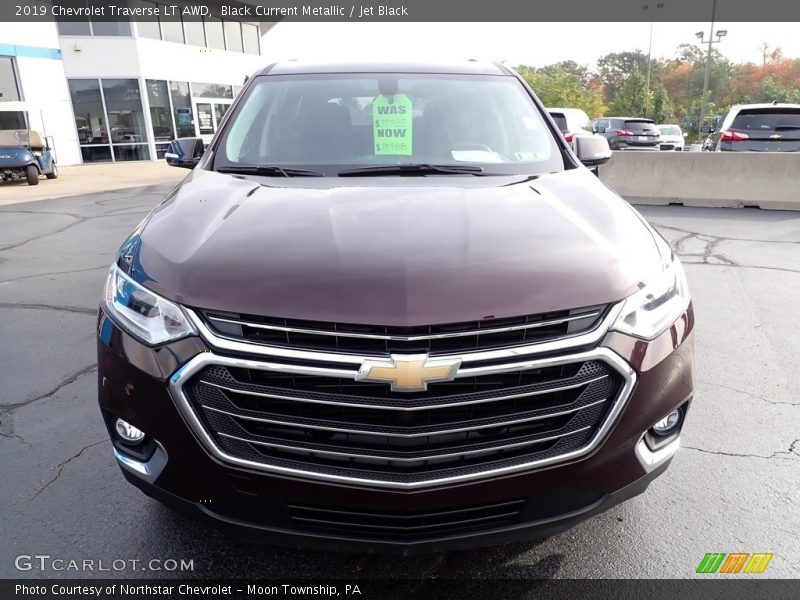 Black Current Metallic / Jet Black 2019 Chevrolet Traverse LT AWD