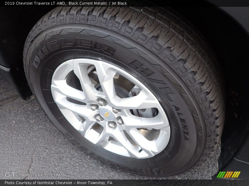 Black Current Metallic / Jet Black 2019 Chevrolet Traverse LT AWD