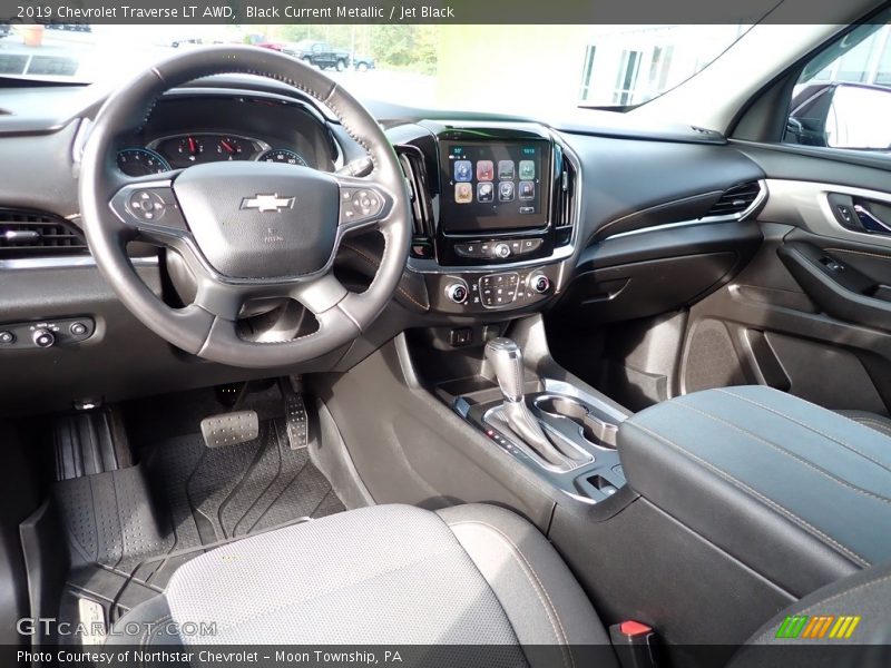 Black Current Metallic / Jet Black 2019 Chevrolet Traverse LT AWD