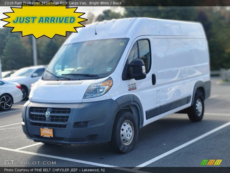 Bright White / Black 2018 Ram ProMaster 1500 High Roof Cargo Van