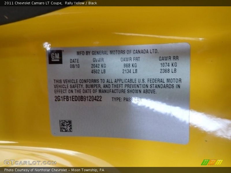 Rally Yellow / Black 2011 Chevrolet Camaro LT Coupe