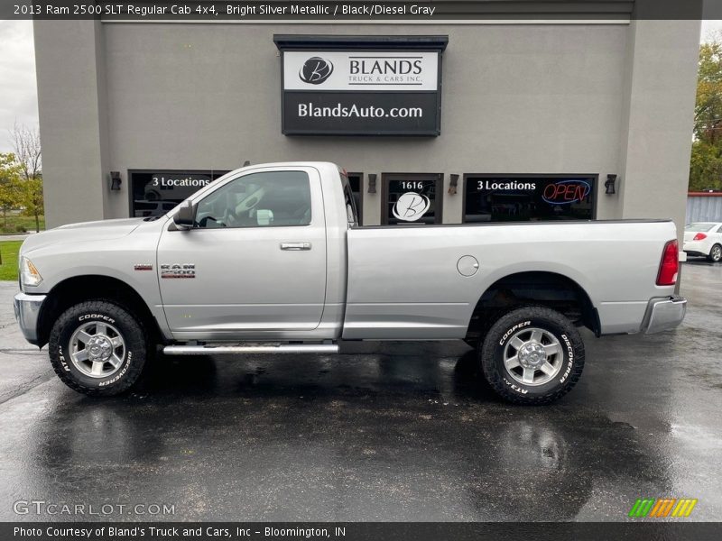Bright Silver Metallic / Black/Diesel Gray 2013 Ram 2500 SLT Regular Cab 4x4