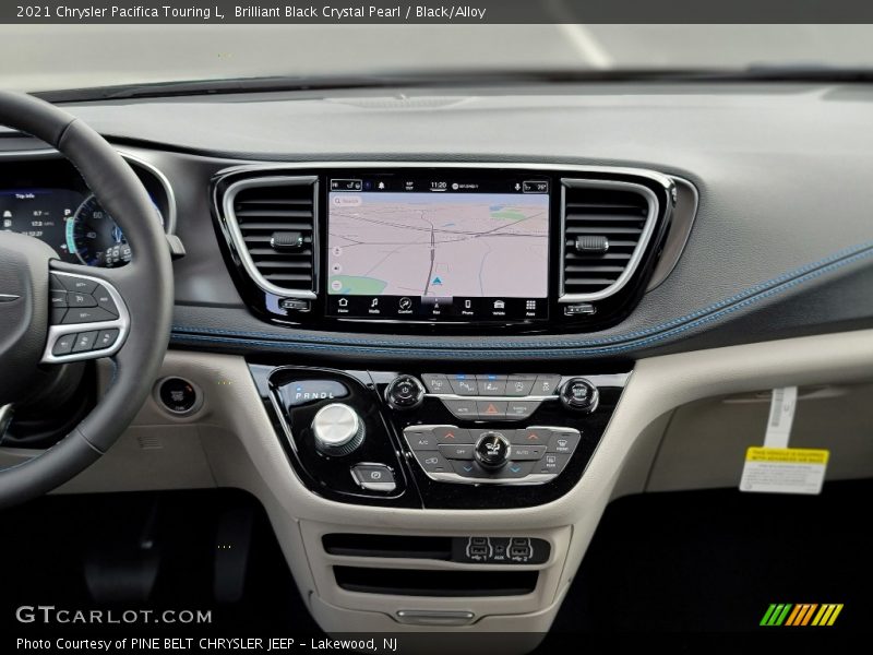 Brilliant Black Crystal Pearl / Black/Alloy 2021 Chrysler Pacifica Touring L