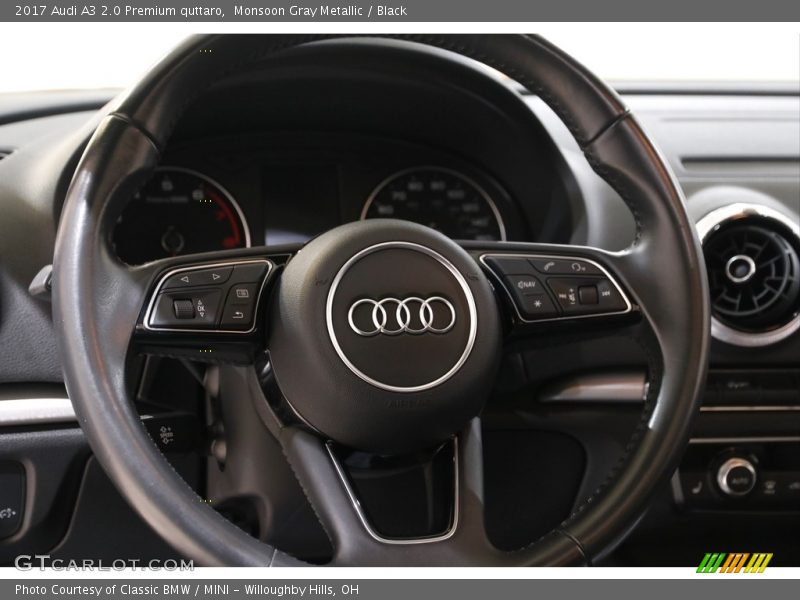 Monsoon Gray Metallic / Black 2017 Audi A3 2.0 Premium quttaro