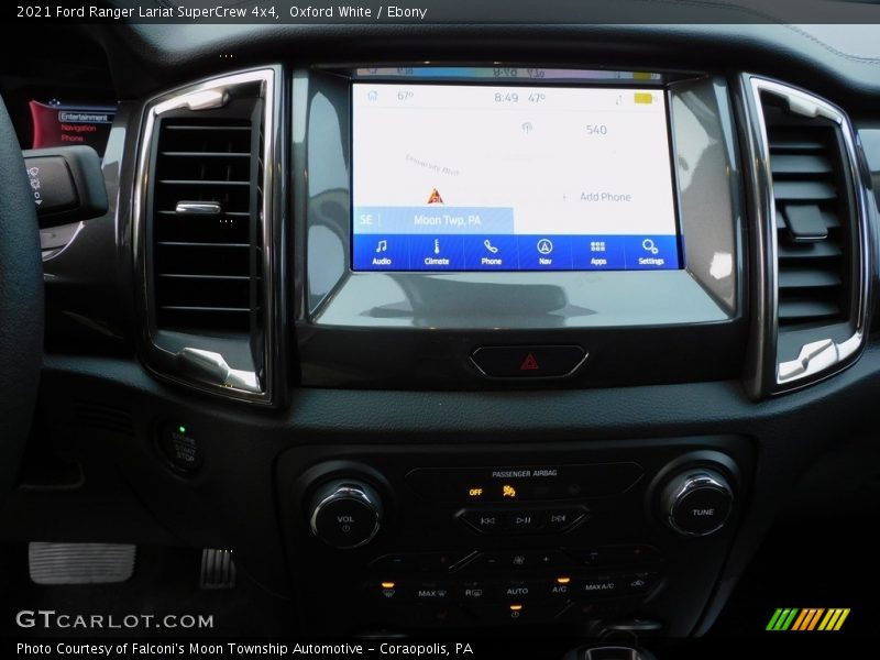 Oxford White / Ebony 2021 Ford Ranger Lariat SuperCrew 4x4