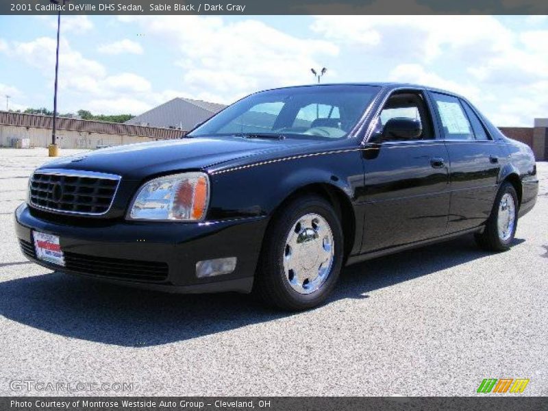Sable Black / Dark Gray 2001 Cadillac DeVille DHS Sedan