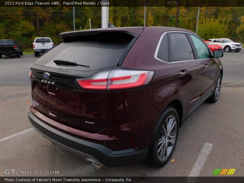 Rapid Red Metallic / Dune 2021 Ford Edge Titanium AWD