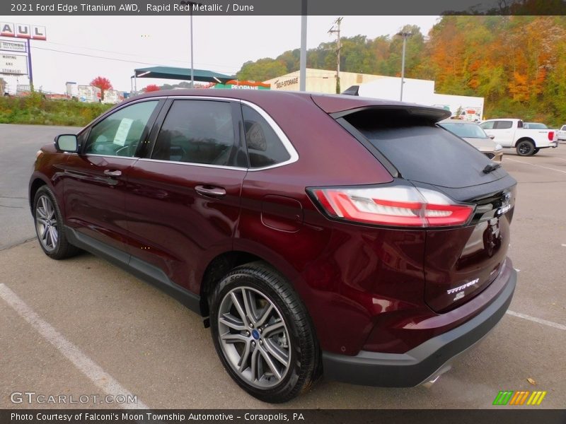 Rapid Red Metallic / Dune 2021 Ford Edge Titanium AWD