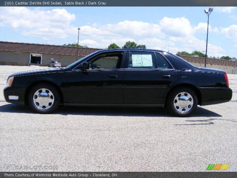 Sable Black / Dark Gray 2001 Cadillac DeVille DHS Sedan
