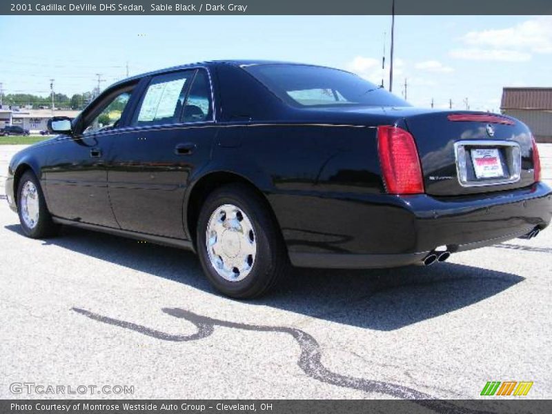 Sable Black / Dark Gray 2001 Cadillac DeVille DHS Sedan