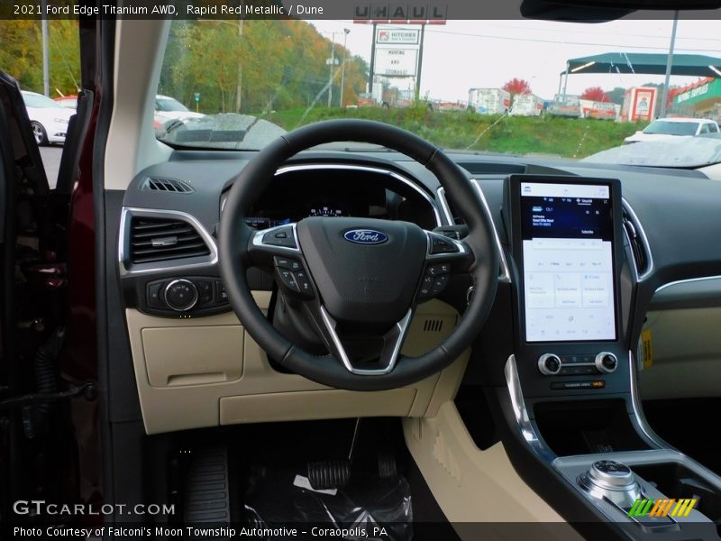 Dashboard of 2021 Edge Titanium AWD