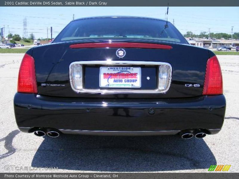 Sable Black / Dark Gray 2001 Cadillac DeVille DHS Sedan