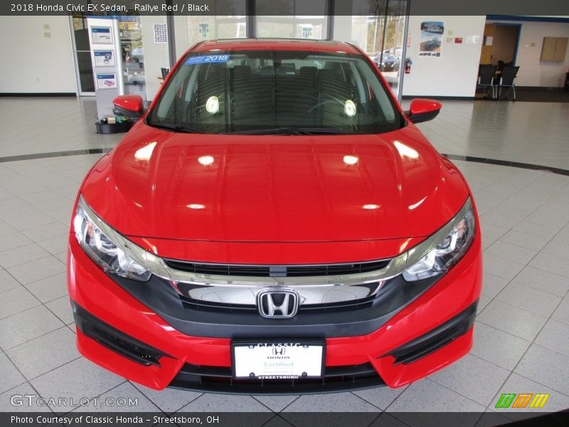 Rallye Red / Black 2018 Honda Civic EX Sedan