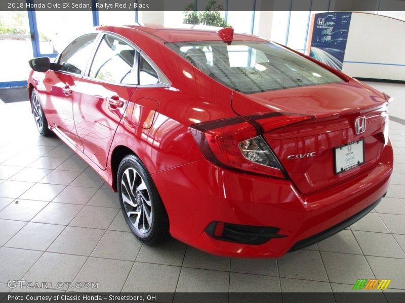 Rallye Red / Black 2018 Honda Civic EX Sedan