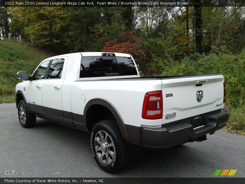 Pearl White / Mountain Brown/Light Mountain Brown 2022 Ram 2500 Limited Longhorn Mega Cab 4x4