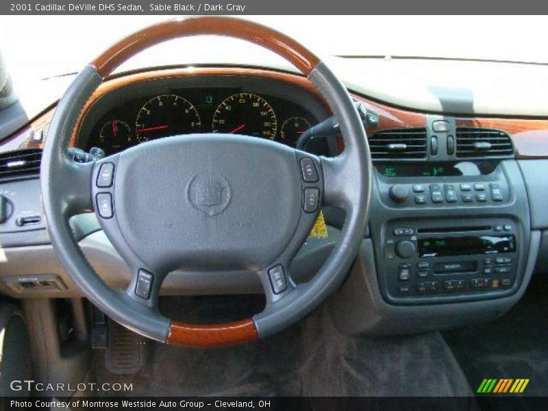 Sable Black / Dark Gray 2001 Cadillac DeVille DHS Sedan