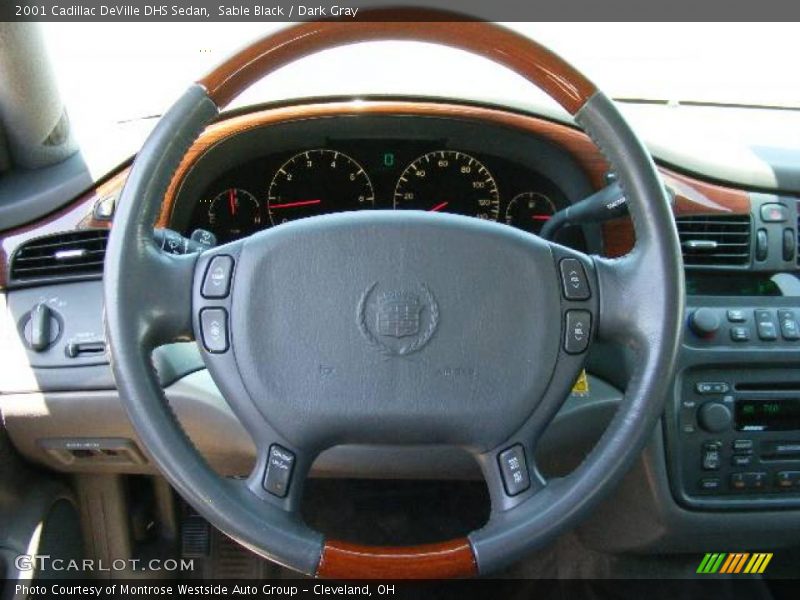 Sable Black / Dark Gray 2001 Cadillac DeVille DHS Sedan