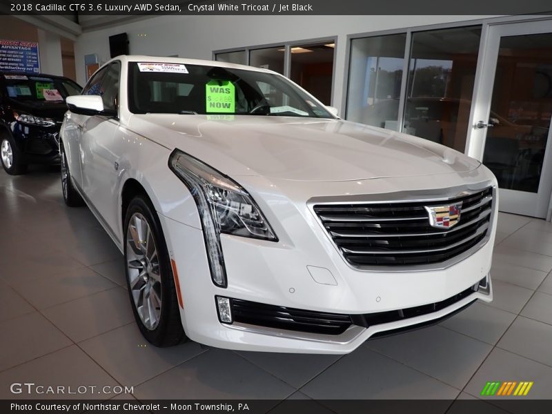 Crystal White Tricoat / Jet Black 2018 Cadillac CT6 3.6 Luxury AWD Sedan