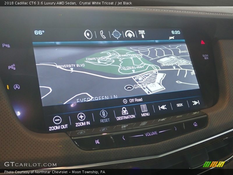 Crystal White Tricoat / Jet Black 2018 Cadillac CT6 3.6 Luxury AWD Sedan