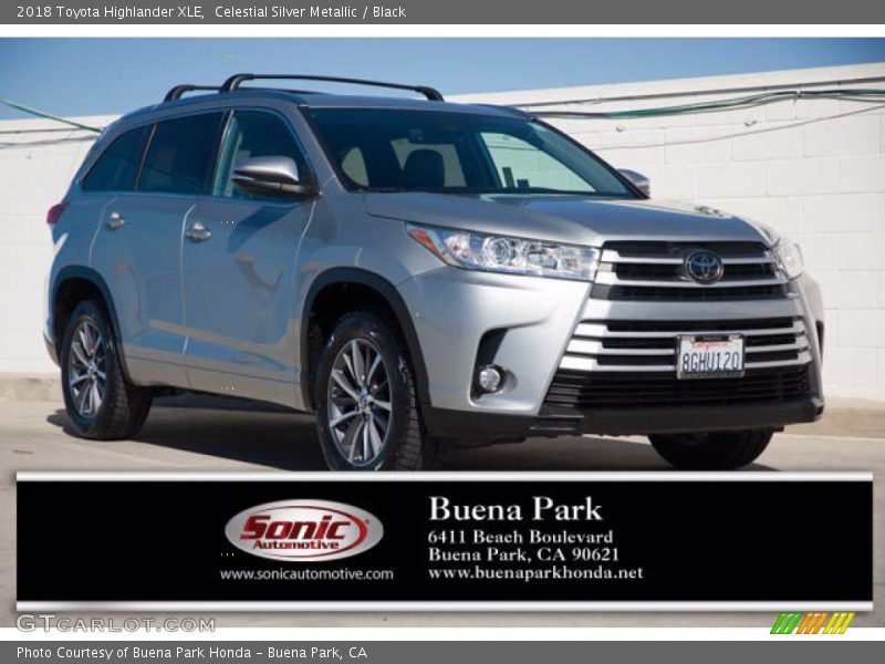 Celestial Silver Metallic / Black 2018 Toyota Highlander XLE