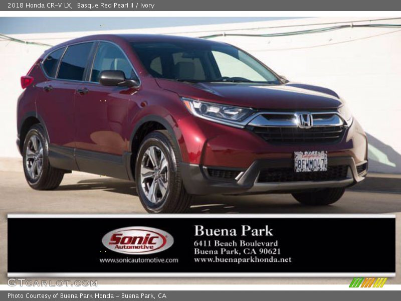 Basque Red Pearl II / Ivory 2018 Honda CR-V LX