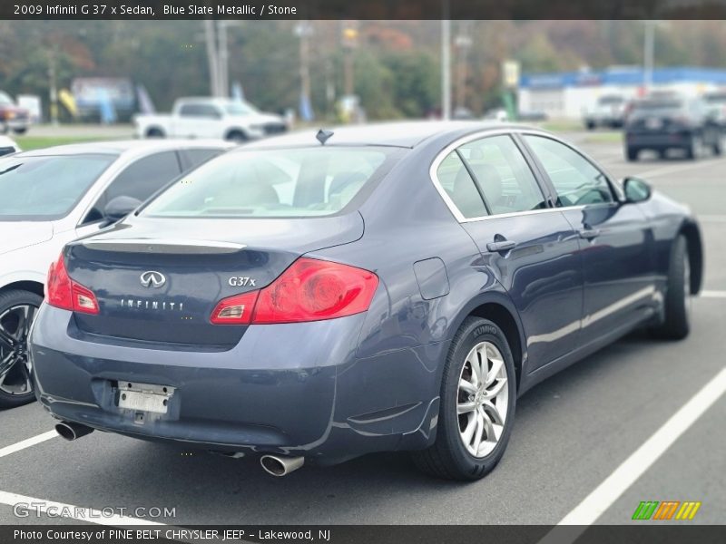 Blue Slate Metallic / Stone 2009 Infiniti G 37 x Sedan