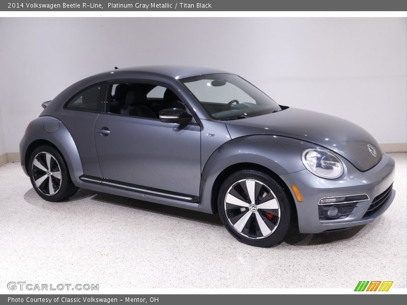 Platinum Gray Metallic / Titan Black 2014 Volkswagen Beetle R-Line