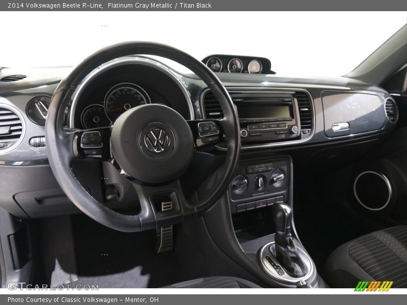 Platinum Gray Metallic / Titan Black 2014 Volkswagen Beetle R-Line