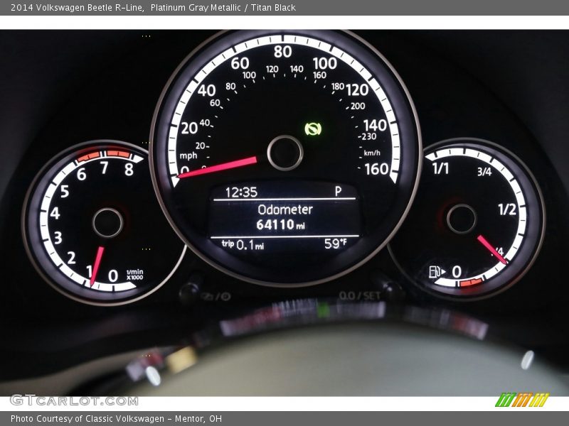 Platinum Gray Metallic / Titan Black 2014 Volkswagen Beetle R-Line