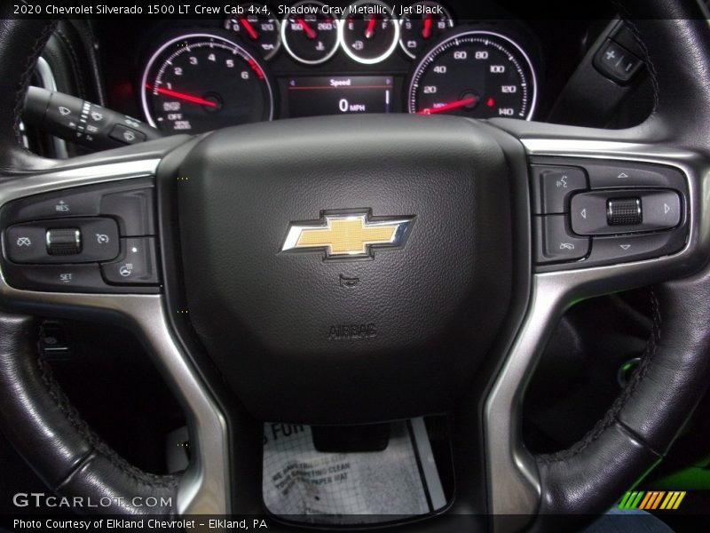 Shadow Gray Metallic / Jet Black 2020 Chevrolet Silverado 1500 LT Crew Cab 4x4