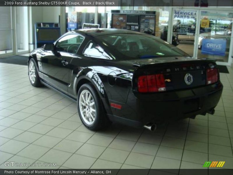 Black / Black/Black 2009 Ford Mustang Shelby GT500KR Coupe