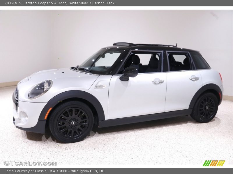 White Silver / Carbon Black 2019 Mini Hardtop Cooper S 4 Door