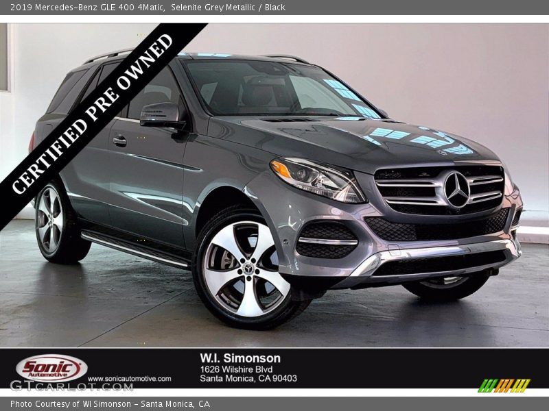 Selenite Grey Metallic / Black 2019 Mercedes-Benz GLE 400 4Matic