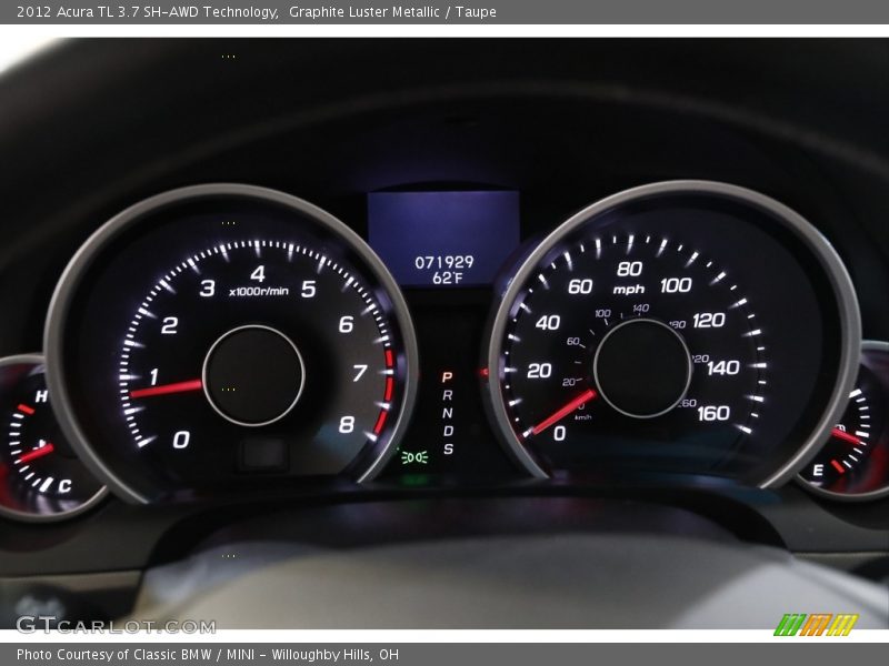Graphite Luster Metallic / Taupe 2012 Acura TL 3.7 SH-AWD Technology