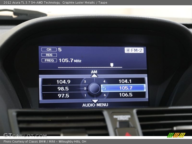 Graphite Luster Metallic / Taupe 2012 Acura TL 3.7 SH-AWD Technology