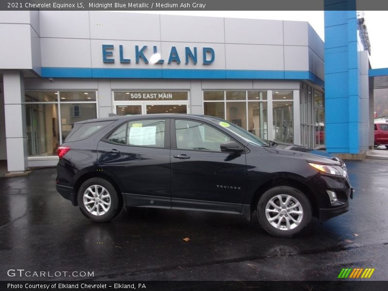 Midnight Blue Metallic / Medium Ash Gray 2021 Chevrolet Equinox LS