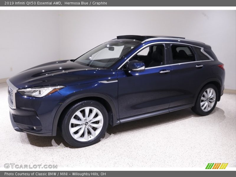 Hermosa Blue / Graphite 2019 Infiniti QX50 Essential AWD