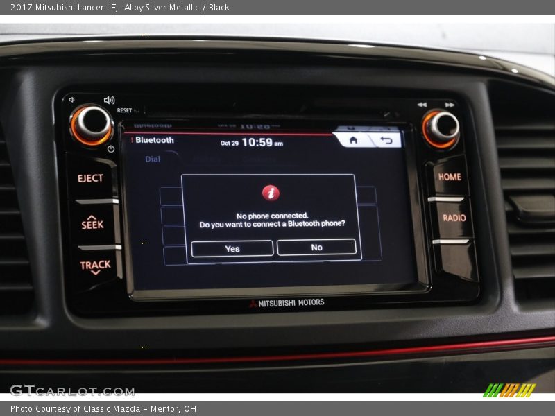 Alloy Silver Metallic / Black 2017 Mitsubishi Lancer LE