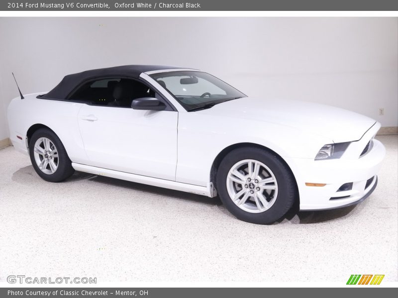 Oxford White / Charcoal Black 2014 Ford Mustang V6 Convertible