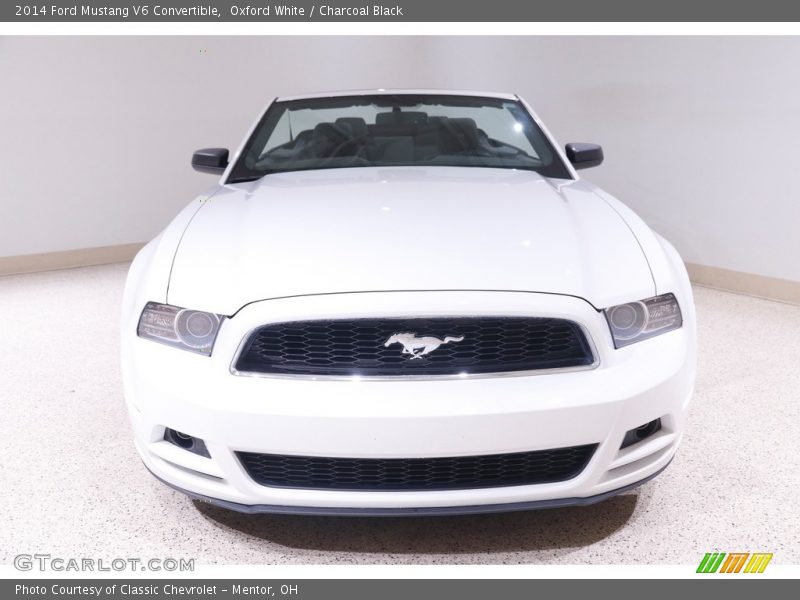 Oxford White / Charcoal Black 2014 Ford Mustang V6 Convertible