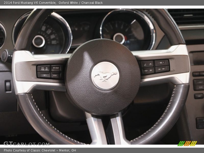 Oxford White / Charcoal Black 2014 Ford Mustang V6 Convertible