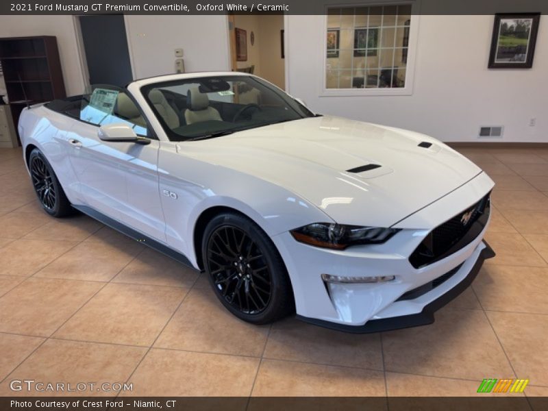 Oxford White / Ceramic 2021 Ford Mustang GT Premium Convertible