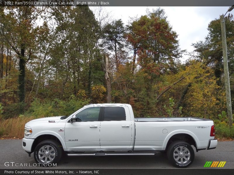 Bright White / Black 2022 Ram 3500 Laramie Crew Cab 4x4
