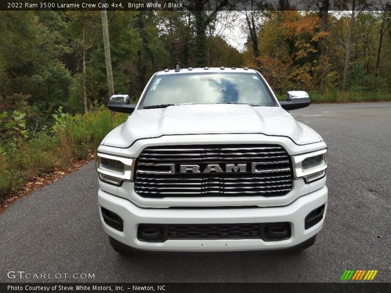 Bright White / Black 2022 Ram 3500 Laramie Crew Cab 4x4