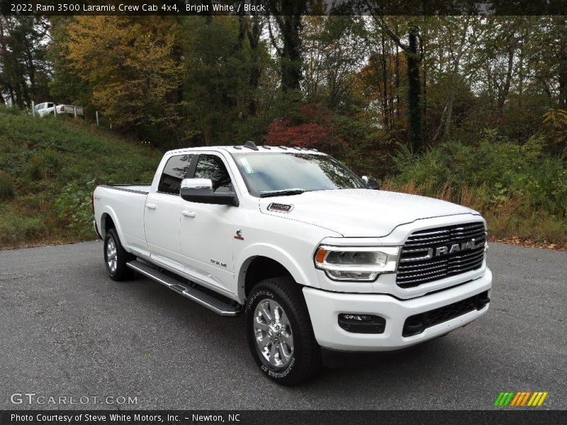 Bright White / Black 2022 Ram 3500 Laramie Crew Cab 4x4
