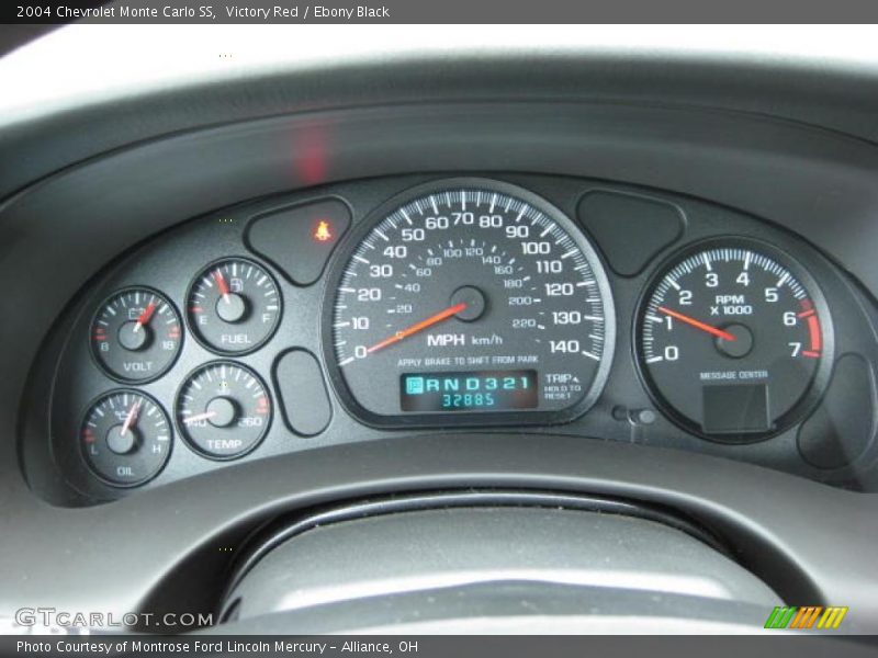 Victory Red / Ebony Black 2004 Chevrolet Monte Carlo SS